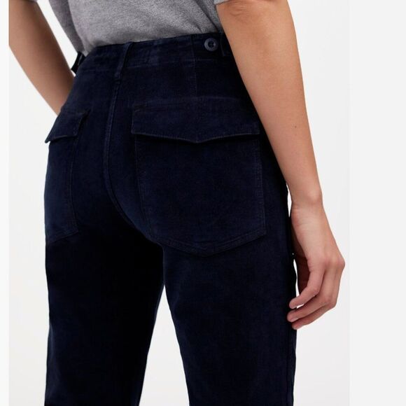 Madewell ns284 Navy The Slim Straight Utility Pant in Garment Dye Corduroy - Picture 2 of 14